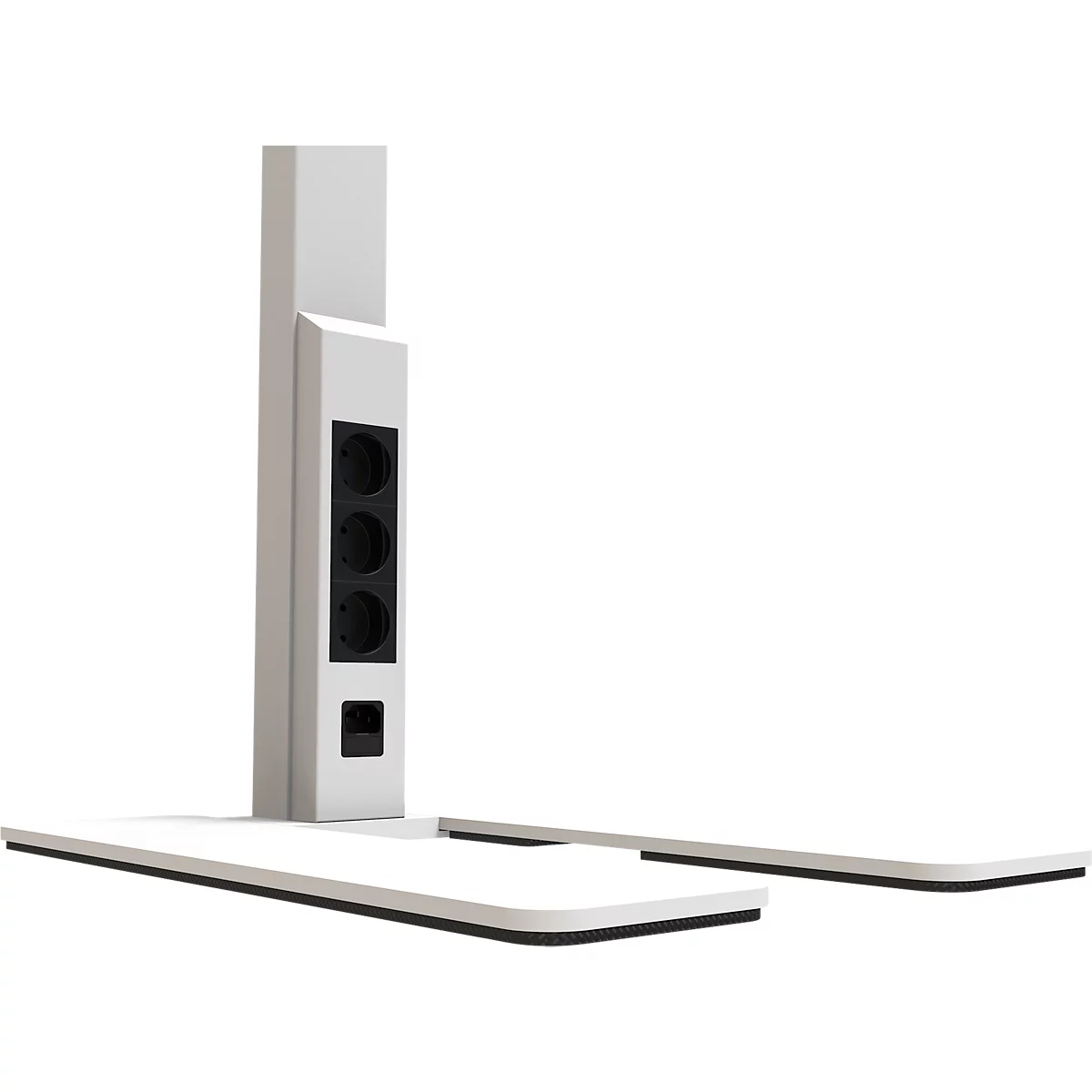 Lampadaire LED STARIS, 80 W, 10070 lm, 3000 - 6000 K, intensité lumineuse variable, éclairage direct/indirect, pour postes de travail informatisés, capteur de lumière du jour, 3 prises de courant, argenté