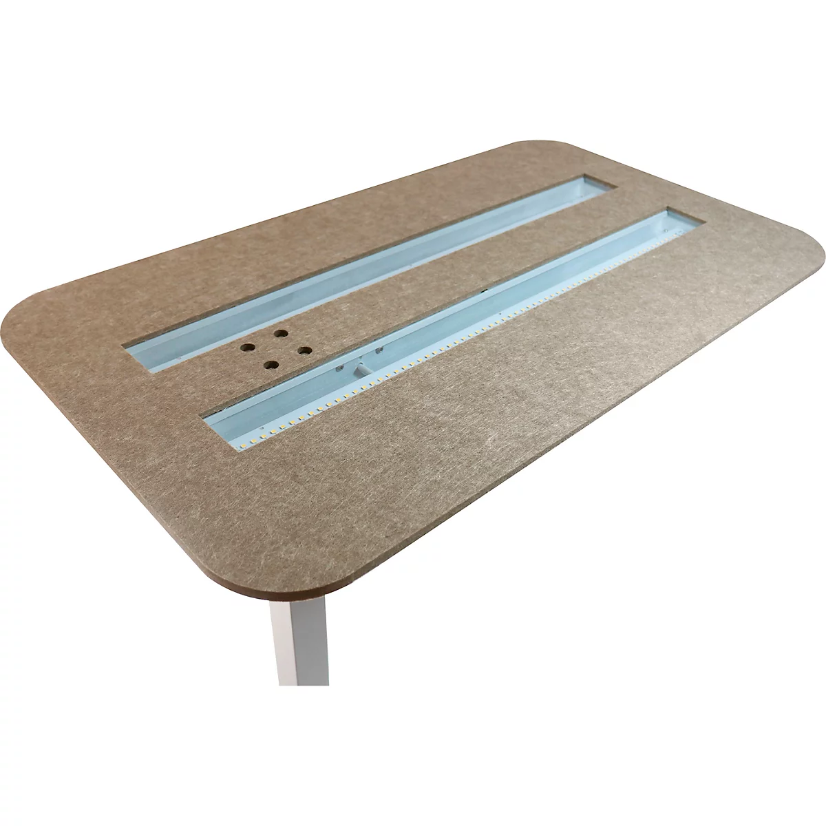 Lampadaire UNILUX NEXUS LED, technique de détection, 4000 K, 40000 heures, pour jusqu'à 2 postes de travail, socle, blanc 