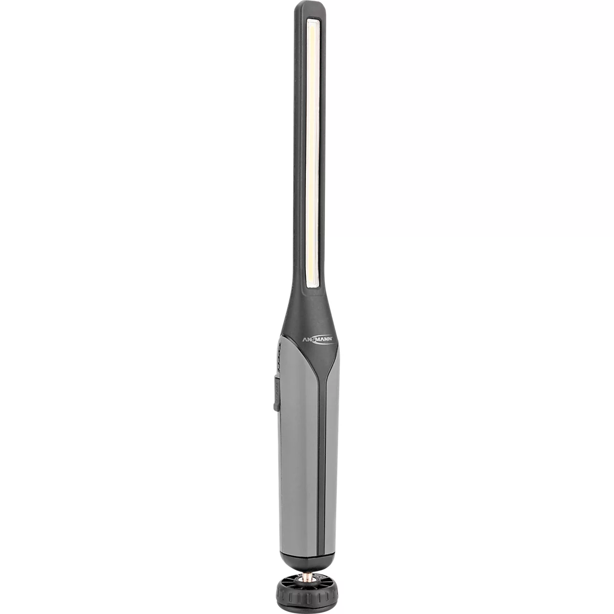 Lampe d'atelier à LED Ansmann IL700R, 700 lumens (lampe principale), 120 lumens (lampe bouton), jusqu'à 15 h, orientable, L 40 × P 44,5 × H 384 mm, plastique