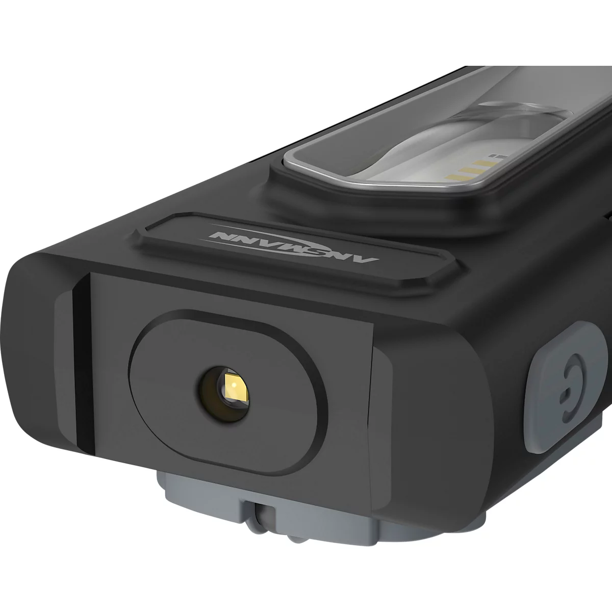 Lampe d'atelier à LED Ansmann WL 500R Pocket, 500 lm (lampe principale), 180 lm (lampe bouton), jusqu'à 26 h, L 64,8 × P 40,5 × H 131 mm, noir