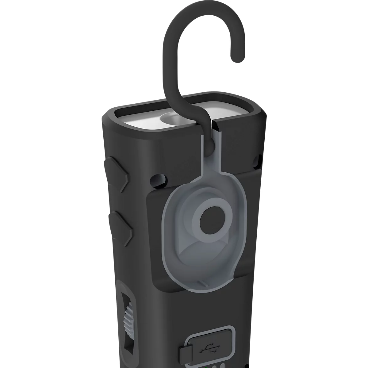 Lampe d'atelier LED WL1000R Ansmann - 1000 lm (lampe principale), 180 lm (lampe secondaire) - L 57,5 × P 37,5 × H 256 mm - noir