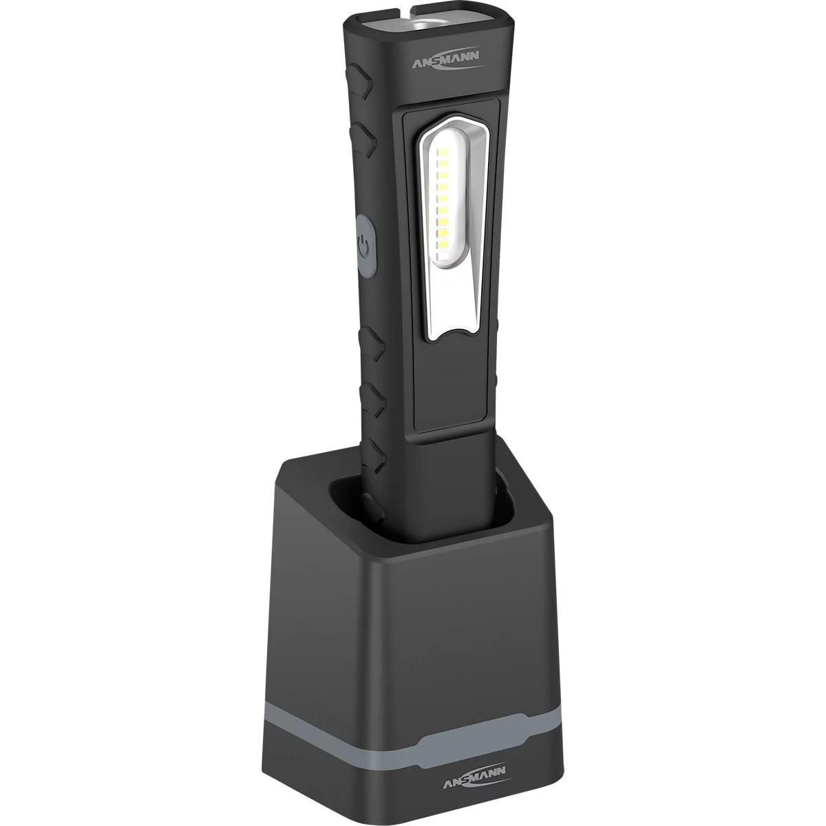 Lampe d'atelier LED WL1000R Ansmann - 1000 lm (lampe principale), 180 lm (lampe secondaire) - L 57,5 × P 37,5 × H 256 mm - noir