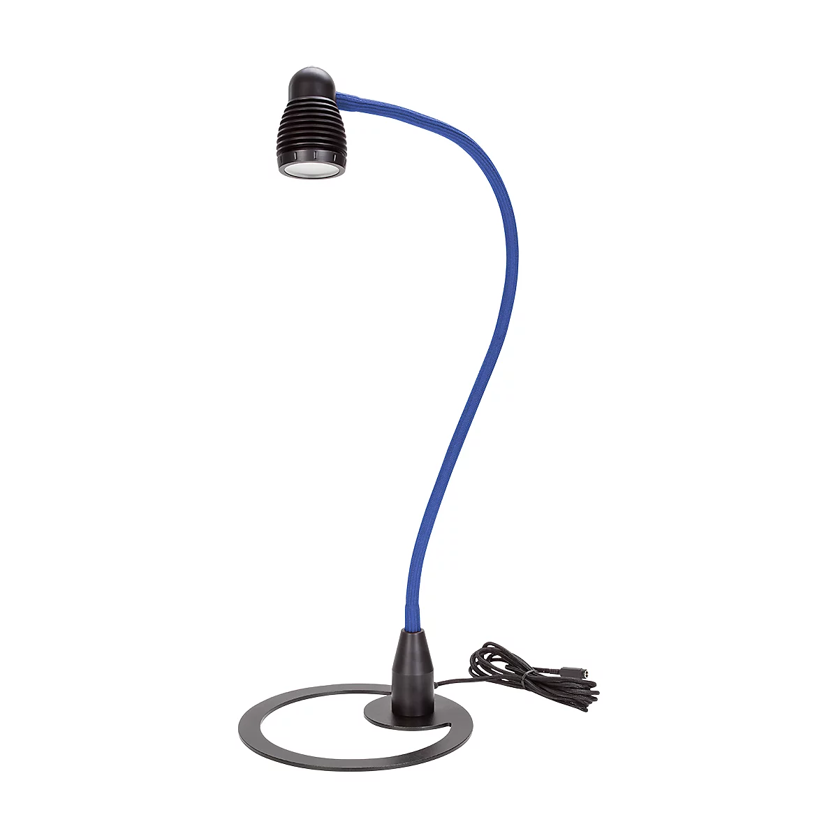 Lampe de bureau LED Bauer &amp; Böcker Satelite, 4,5 W, 490 lm, 3000 K, intensité lumineuse variable, inclinable, L 750 mm, aluminium, noir-bleu