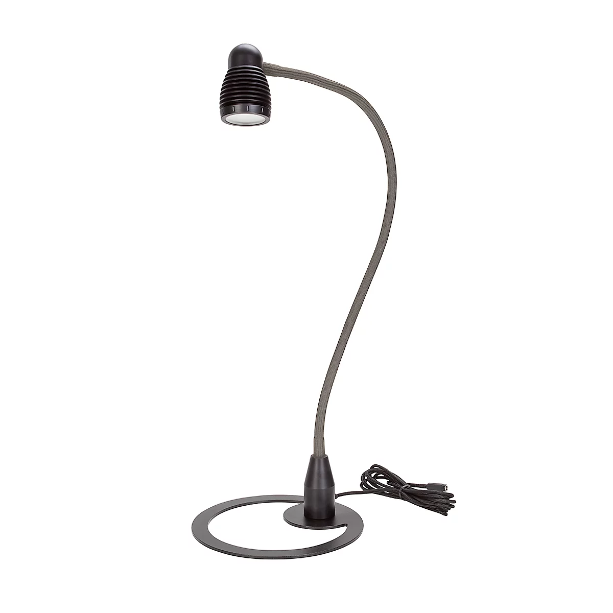 Lampe de bureau LED Bauer &amp; Böcker Satelite, 4,5 W, 490 lm, 3000 K, intensité lumineuse variable, inclinable, L 750 mm, aluminium, noir-gris