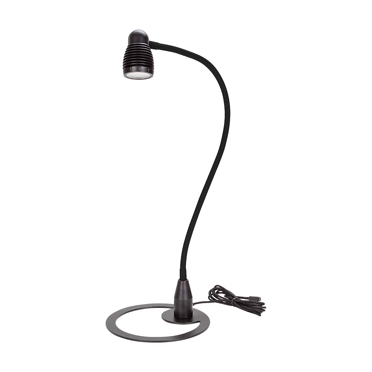 Lampe de bureau LED Bauer &amp; Böcker Satelite, 4,5 W, 490 lm, 3000 K, intensité lumineuse variable, inclinable, L 750 mm, aluminium, noir-noir