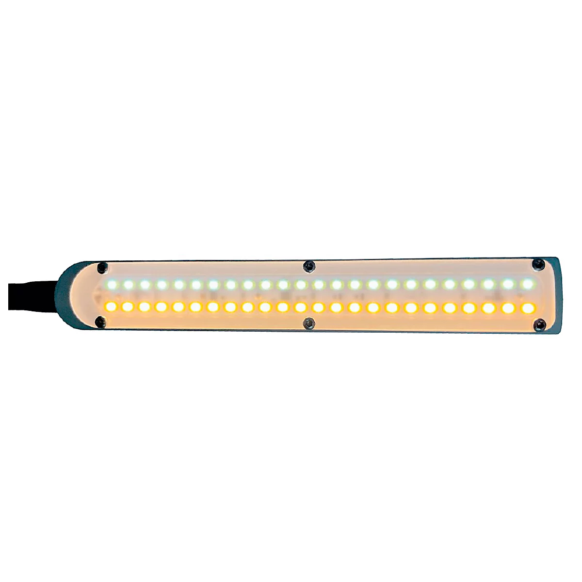 Lampe de table à LED Bauer &amp; Böcker Comet, 10 W, 960 lm, 2700-5500 K, à intensité variable, inclinable, commande gestuelle, L 750 mm, aluminium, noir-noir