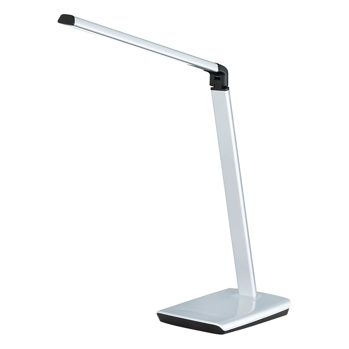 Lampe de table LED Fischer&amp;Honsel Bright, 9 W, réglable, variateur à capteur, L 200 x l 160 x H 790 mm, métal, argenté