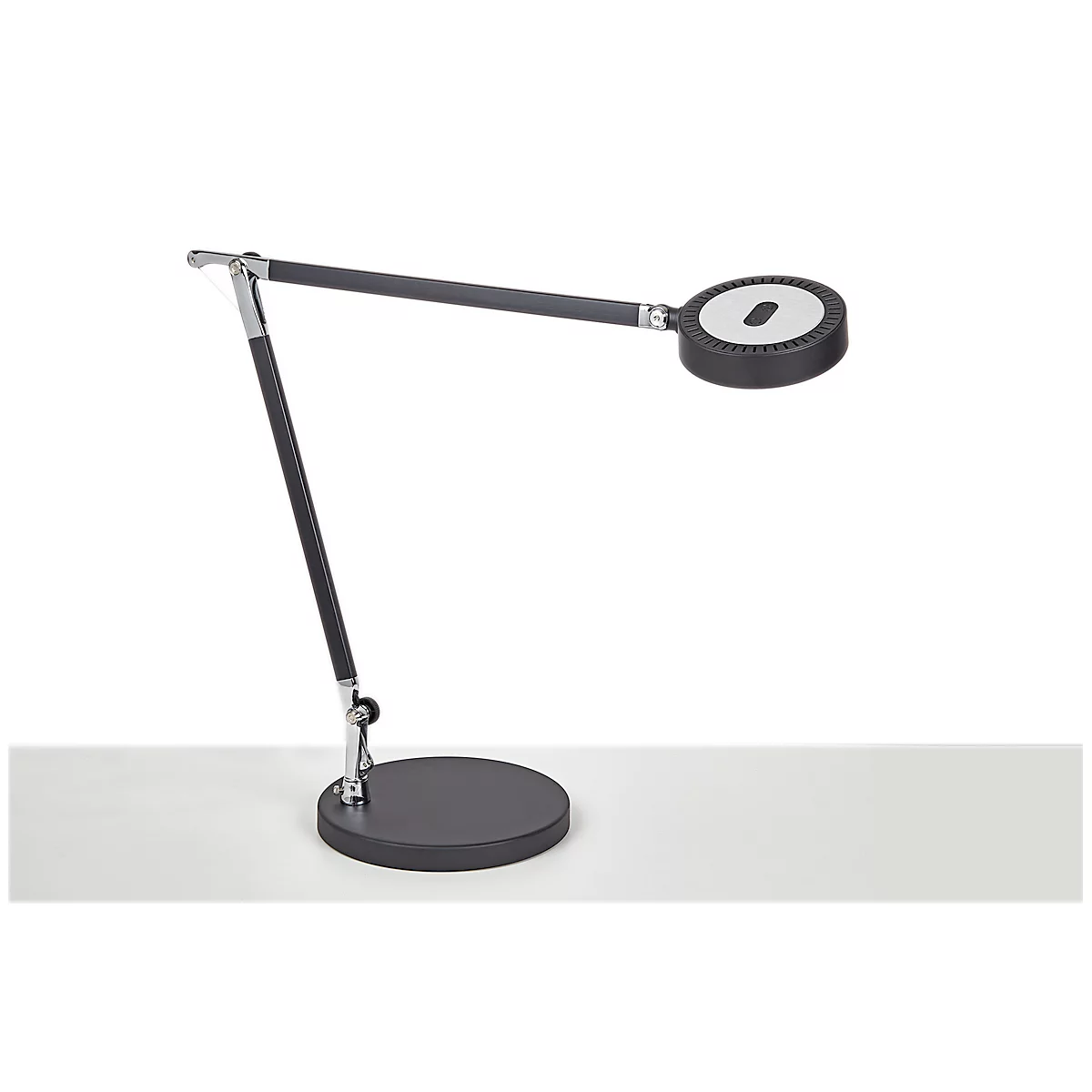 Lampe de table LED Maul MAULgrace, dimmer tactile 4 voies, avec bras double en aluminium, 300 lm, noir