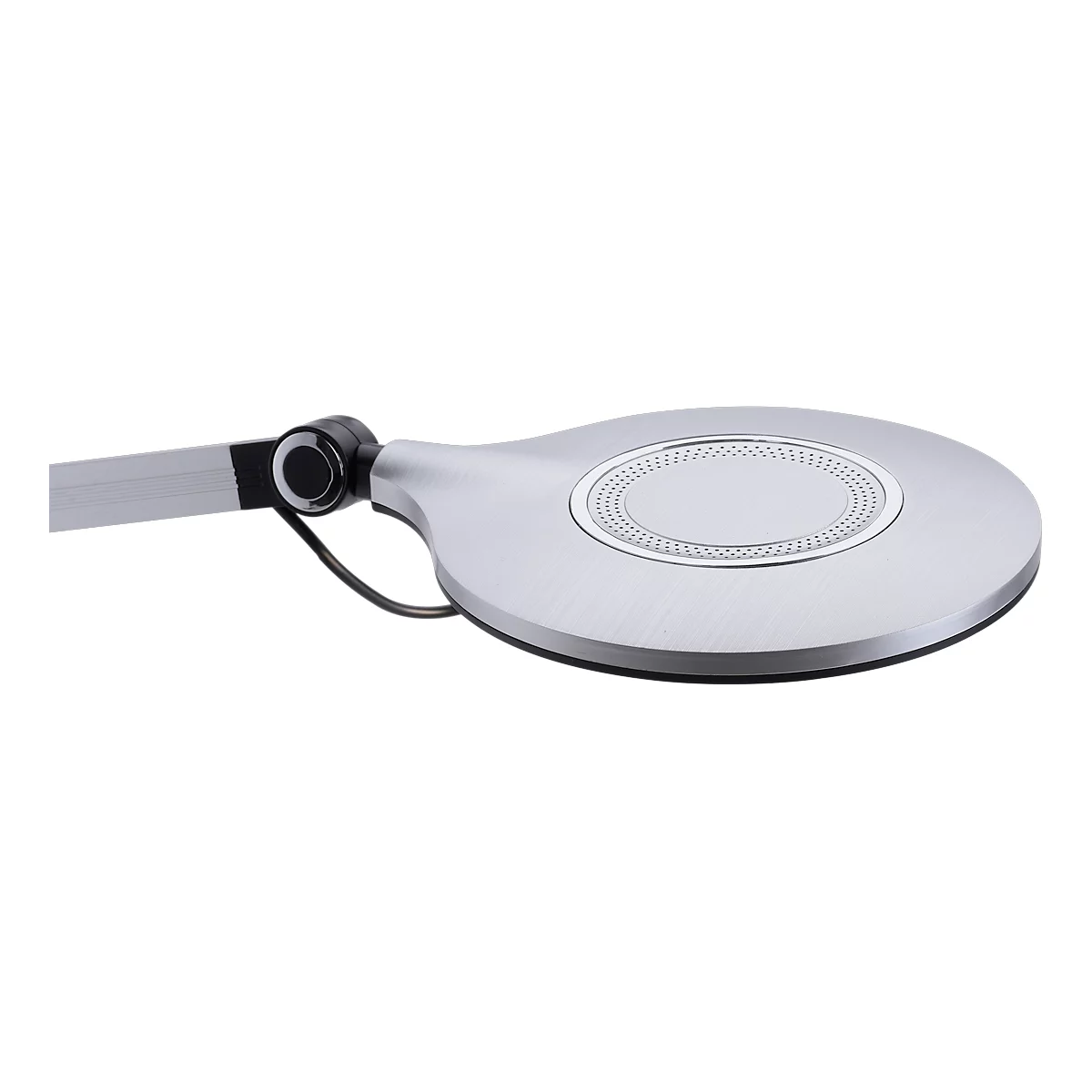 Lampe de table LED Niklas, réglable, intensité lumineuse variable, 930 lumens, L 780 x l 200 x H 830 mm, métal &amp; plastique, couleur aluminium