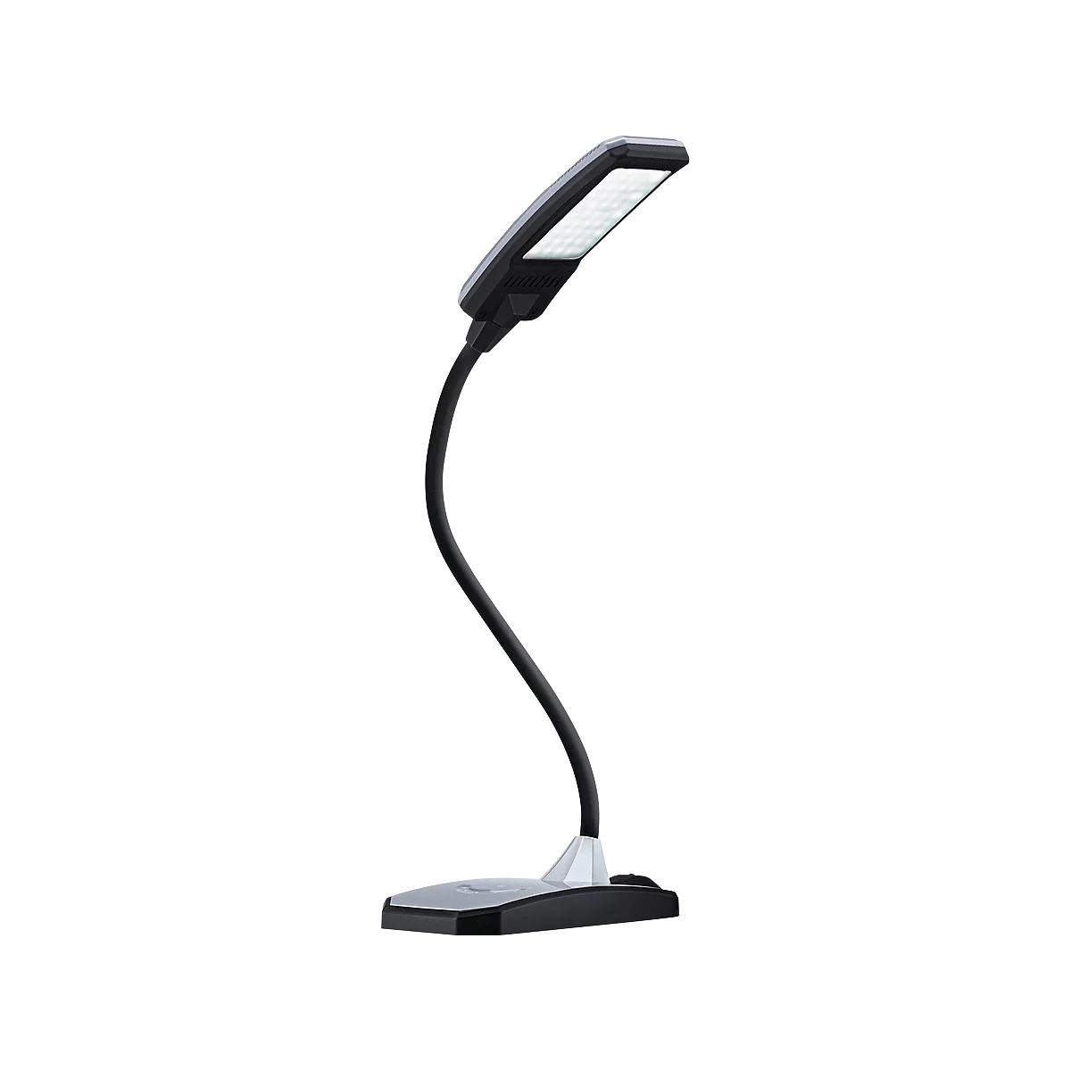 Lampe de table LED Twist, 300 lumens, bras flexible, durée de vie 30 000 heures, argenté