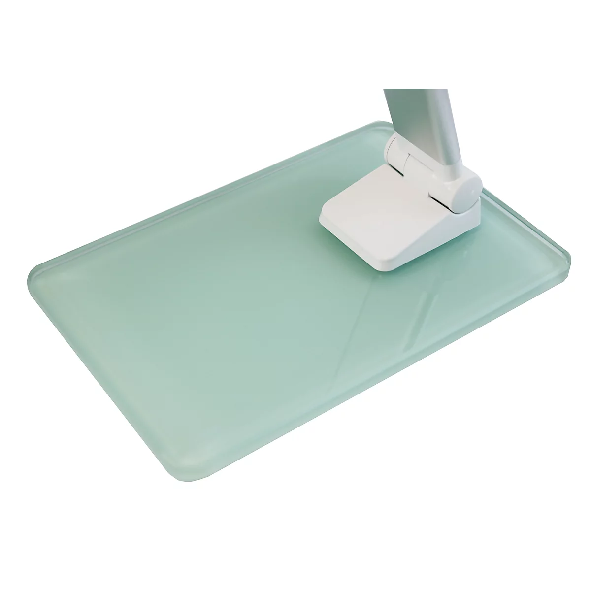 Lampe de table LED UNILUX Popy, 5 W, 500 lm, 3000-6000 K, 3 intensités lumineuses, intensité lumineuse variable, pliable, argent-blanc
