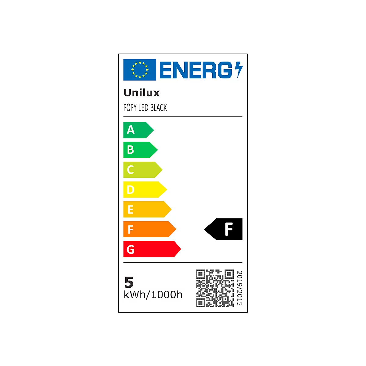 Lampe de table LED UNILUX Popy, 5 W, 500 lm, 3000-6000 K, 3 intensités lumineuses, intensité lumineuse variable, pliable, noir