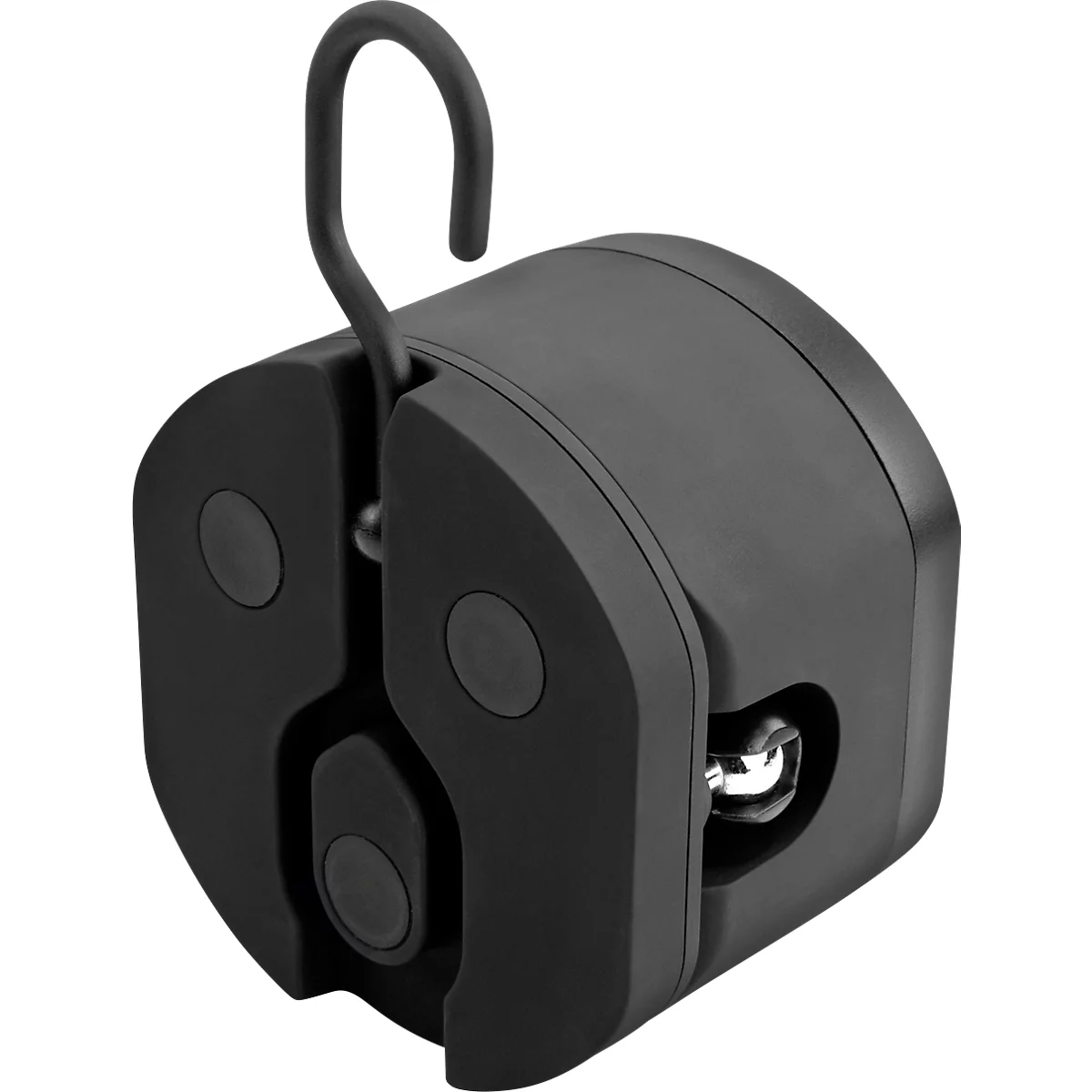 Lampe de travail à LED Ansmann FL1100R, 2 modes d'éclairage, 1100 lumens, jusqu'à 4,5 h, IP65, batterie, articulation sphérique 360°, crochet de suspension, L 90 × P 61 × H 87 mm