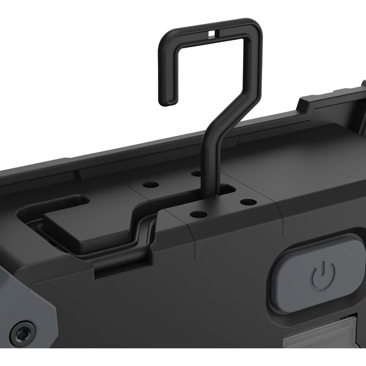 Lampe de travail à LED Ansmann FL2500R, 3 modes d'éclairage, 2400 lumens, IP64, batterie, étrier de pose/poignée, L 177 × P 129 × H 44 mm