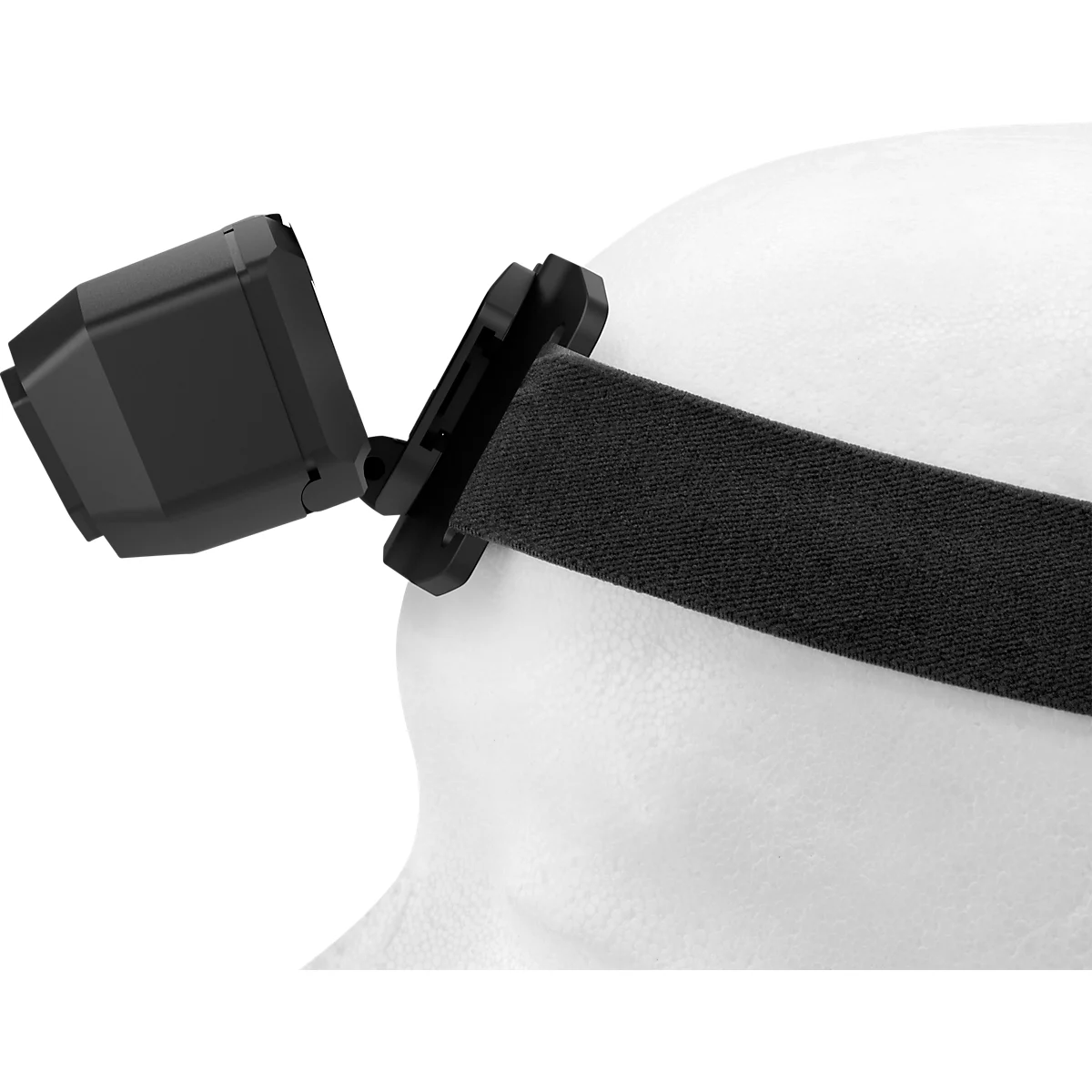 Lampe frontale LED Ansmann HD800RS, 800 lumens, portée 80 m, jusqu'à 10 h, commande gestuelle, bandeau flexible, L 82 × P 41,5 × H 52 mm, noir