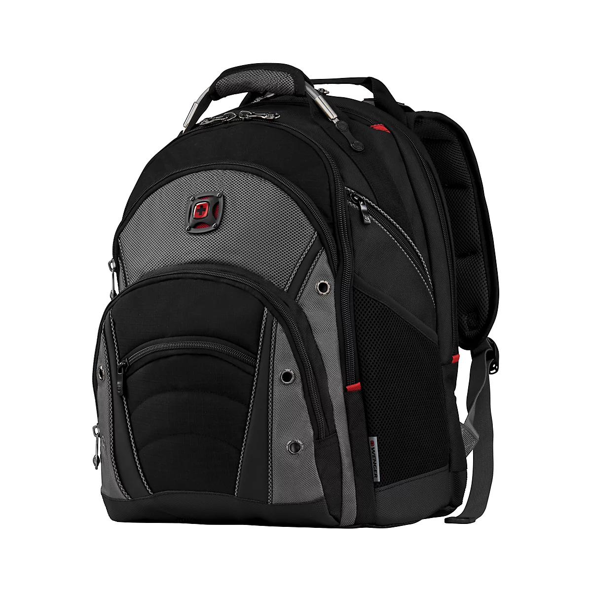 Laptop Rucksack Wenger Synergy, Laptops bis 16', Laptop- & Tabletfach, Organizer, Quick-Case, L 260 x B 360 x H 460 mm, 26 l, Polyester, schwarz/grau