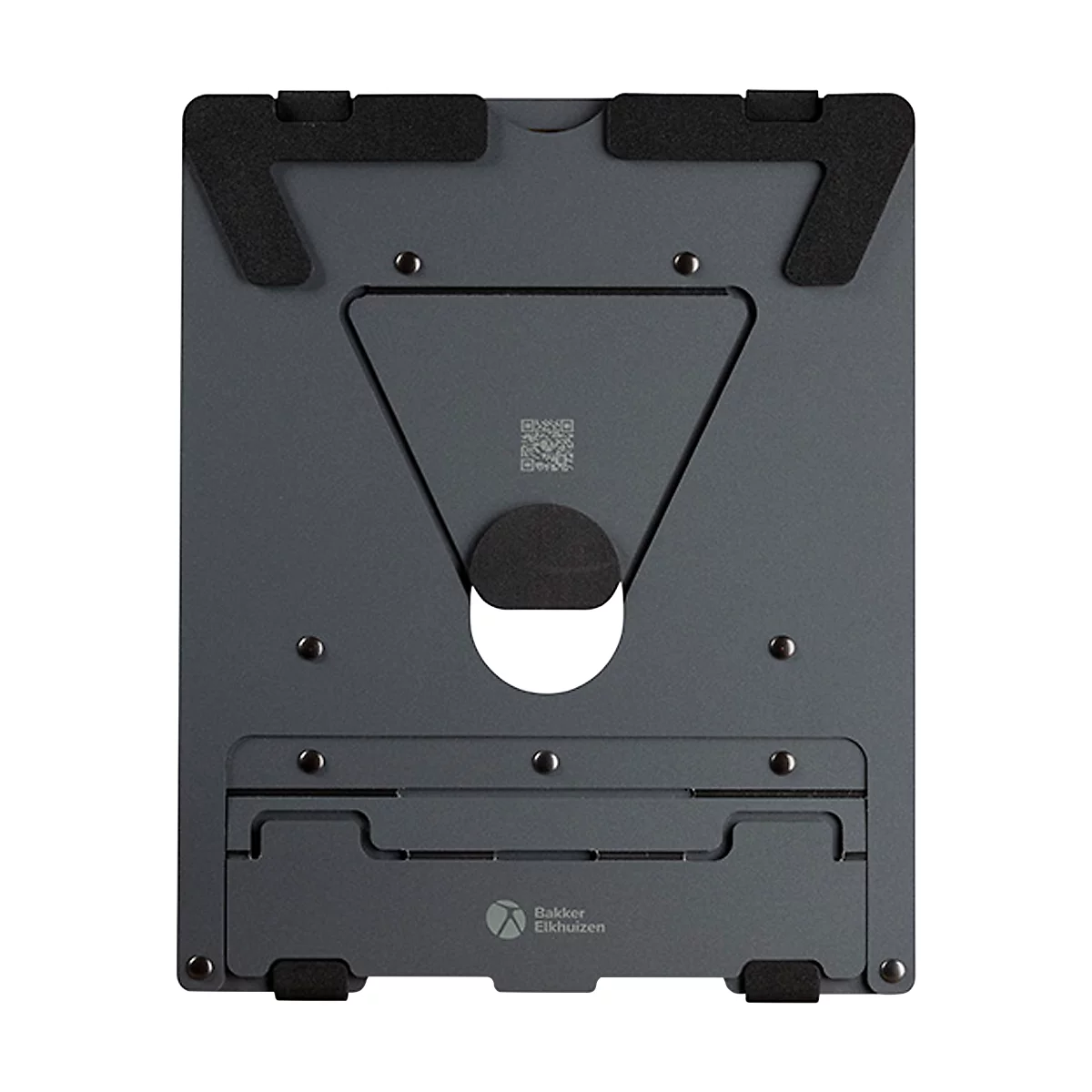 Laptop Ständer Bakker Elkhuizen Ergo-Q 160, für Laptops & Tablets bis 17”, ergonomisch, B 215 x T 266 x H 7,5 mm, Aluminium, dunkelgrau-matt