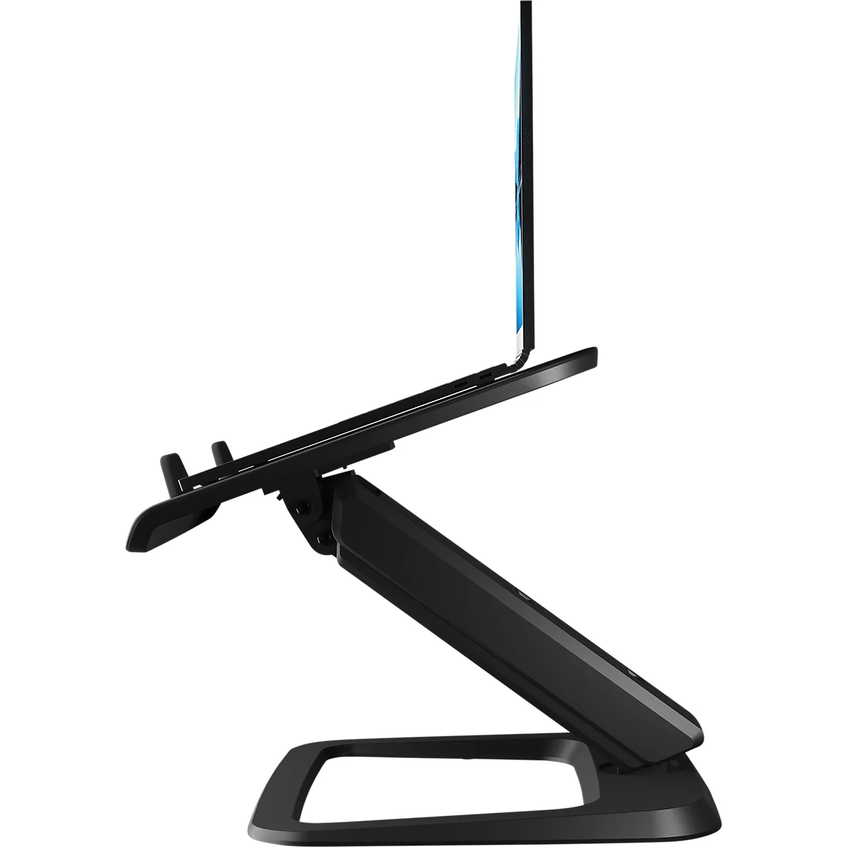 Laptop Ständer Fellowes Hana™ LT, für 1 Laptop bis 19' & bis 4,5 kg, höhenverstell-/drehbar, Kabelmanagement, B 342 x T 396 x H 102 mm, schwarz
