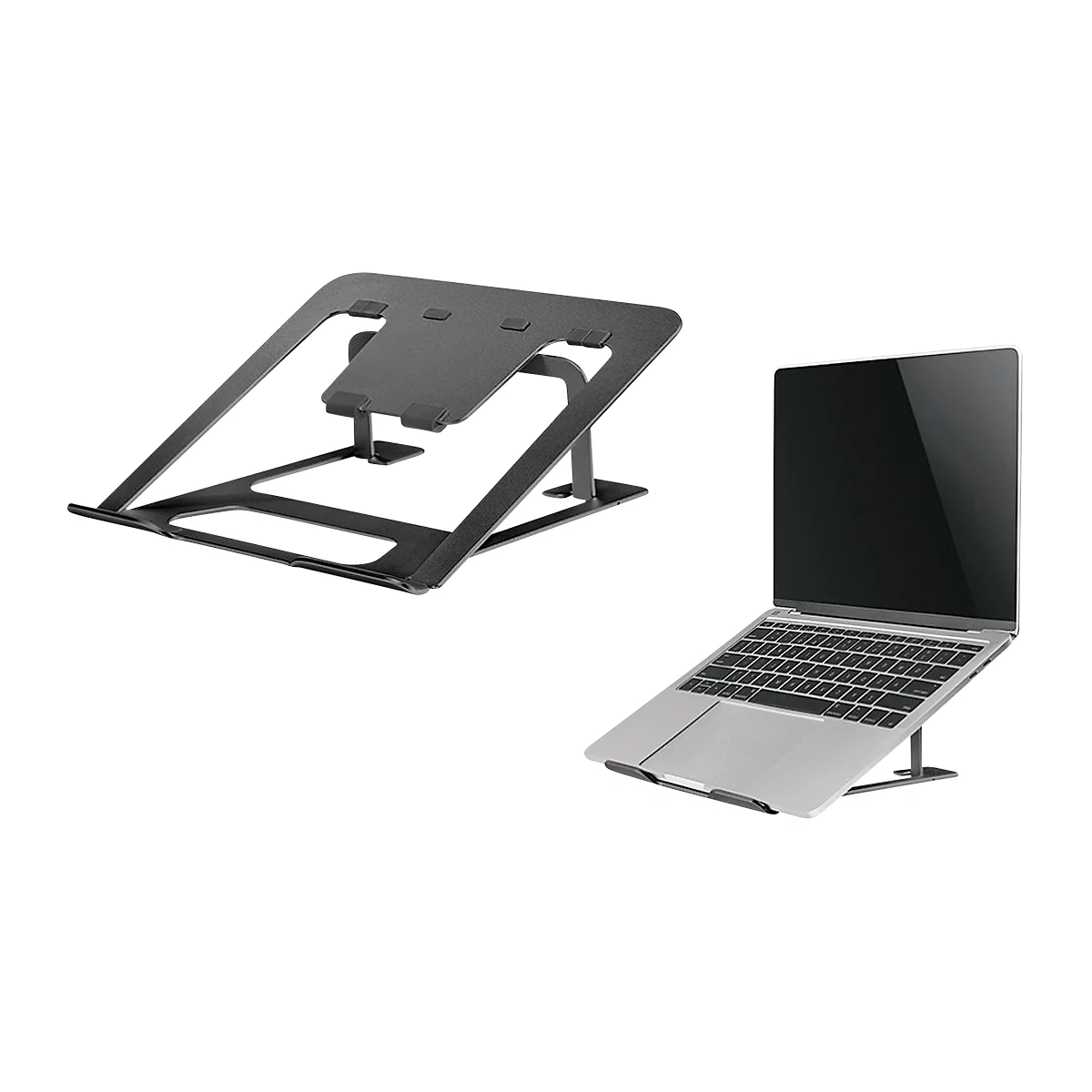 Laptop Ständer Neomounts by NewStar NSLS085BLACK, für Laptops 10-17″ & bis 5 kg, 6-stufig manuell höhenverstellbar, zusammenklappbar, schwarz