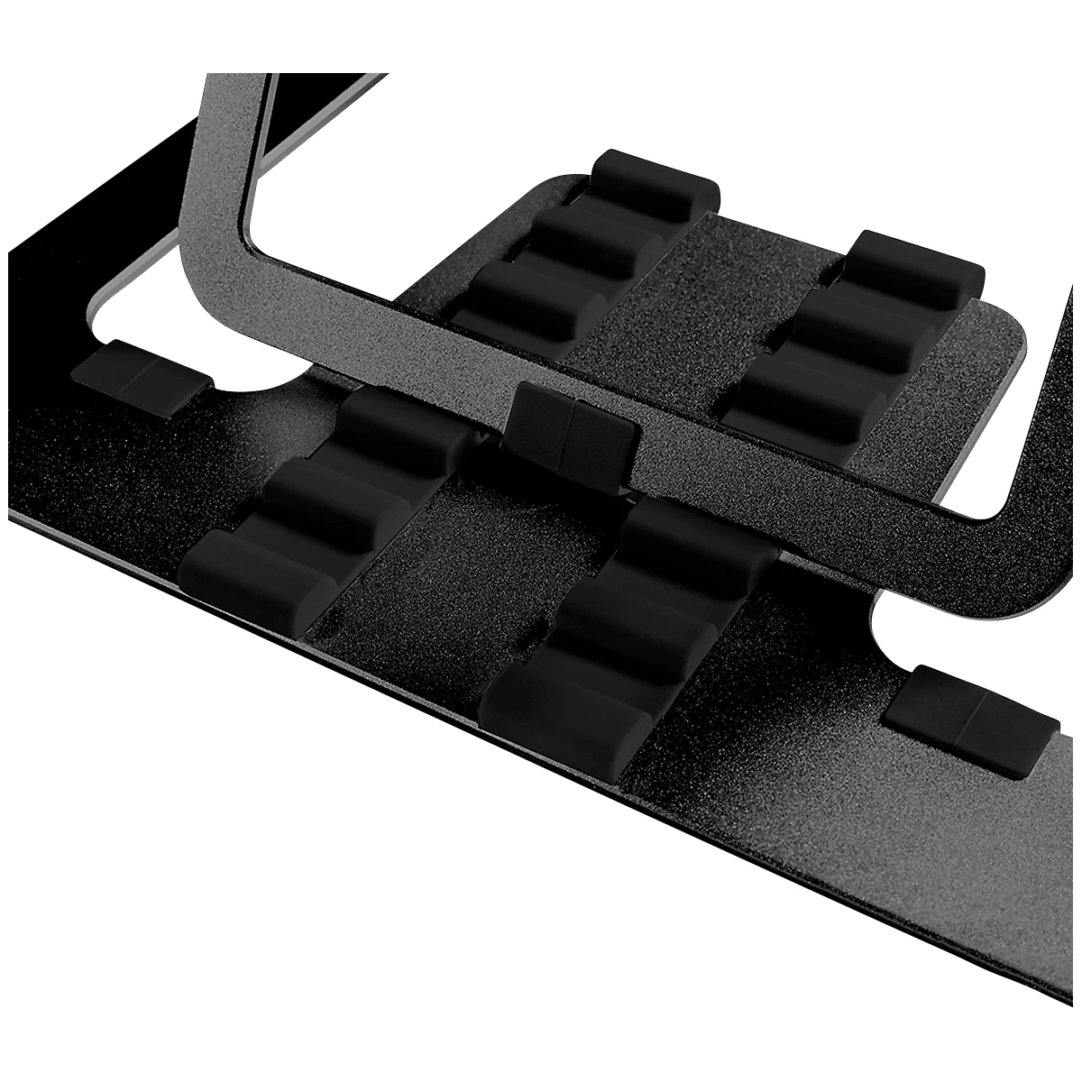 Laptop Ständer Neomounts by NewStar NSLS085BLACK, für Laptops 10-17″ & bis 5 kg, 6-stufig manuell höhenverstellbar, zusammenklappbar, schwarz