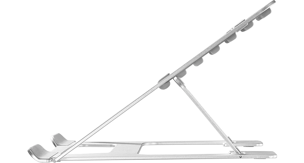 Laptop Ständer Neomounts by NewStar NSLS085SILVER, für Laptops 10-17″ & bis 5 kg, 6-stufig manuell höhenverstellbar, zusammenklappbar, silber