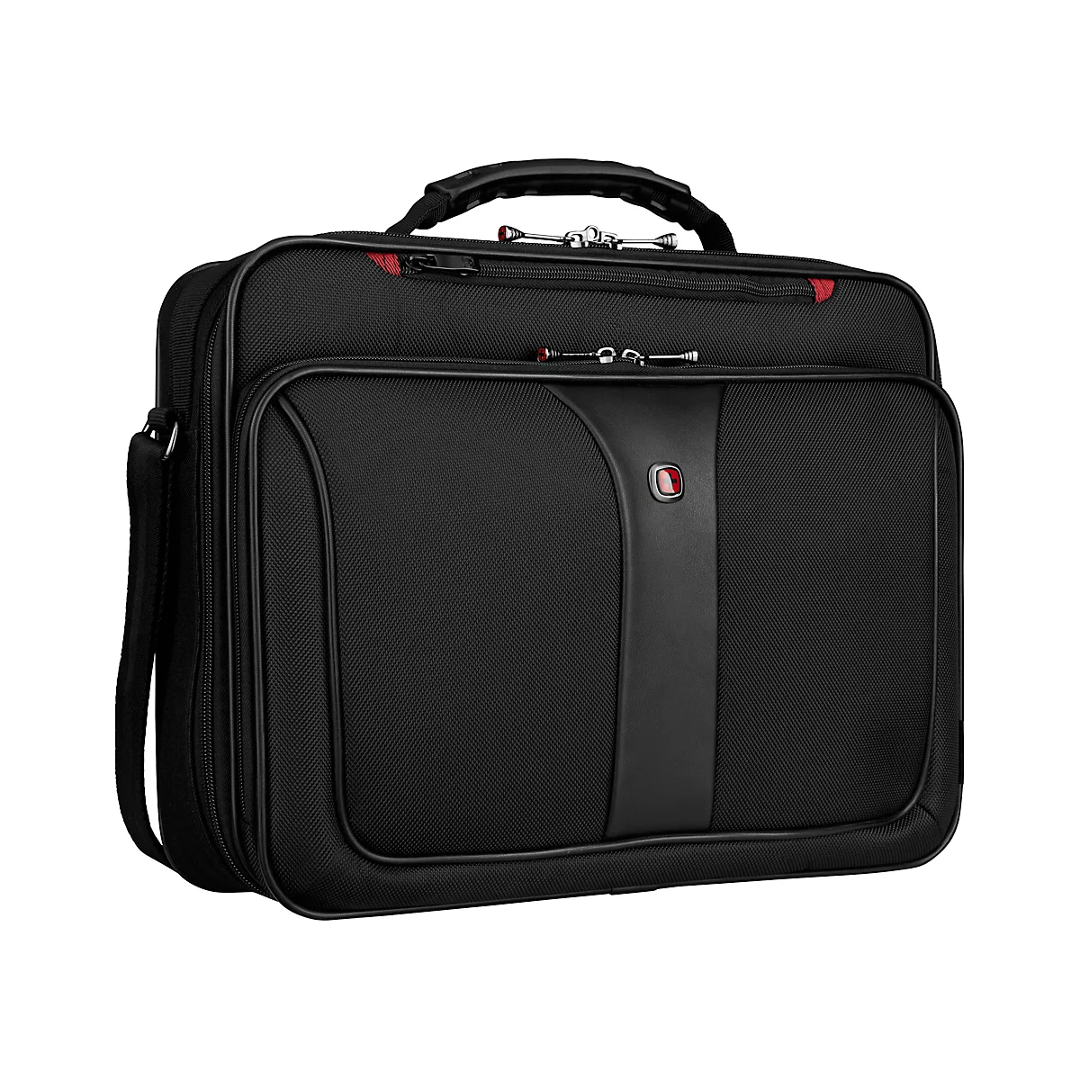 Laptop Tasche Wenger Legacy, Laptop bis 15', 2 Hauptfächer, Organizer, Trolleybefestigung, B 410 x H 300 x L 110 mm, 15 l, Polyester, schwarz