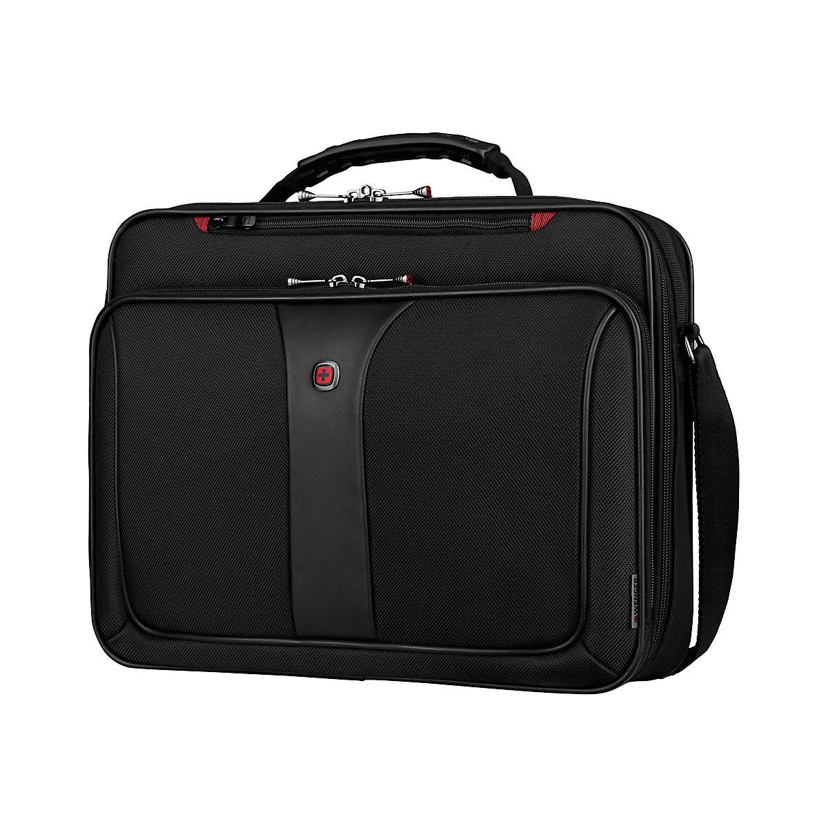 Laptop Tasche Wenger Legacy, Laptop bis 15', 2 Hauptfächer, Organizer, Trolleybefestigung, B 410 x H 300 x L 110 mm, 15 l, Polyester, schwarz