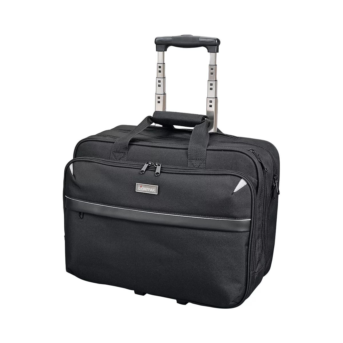 Laptop Trolley XRAY, für 15 Zoll Laptops, 2 Hauptfächer, gepolstert, Polyester, schwarz