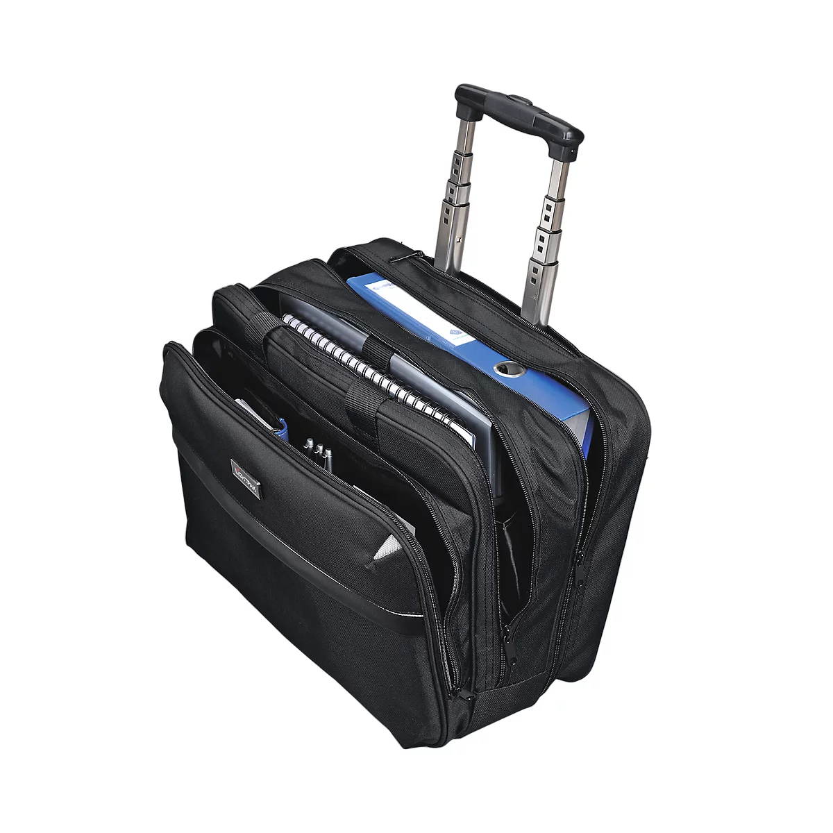 Laptop Trolley XRAY, für 15 Zoll Laptops, 2 Hauptfächer, gepolstert, Polyester, schwarz