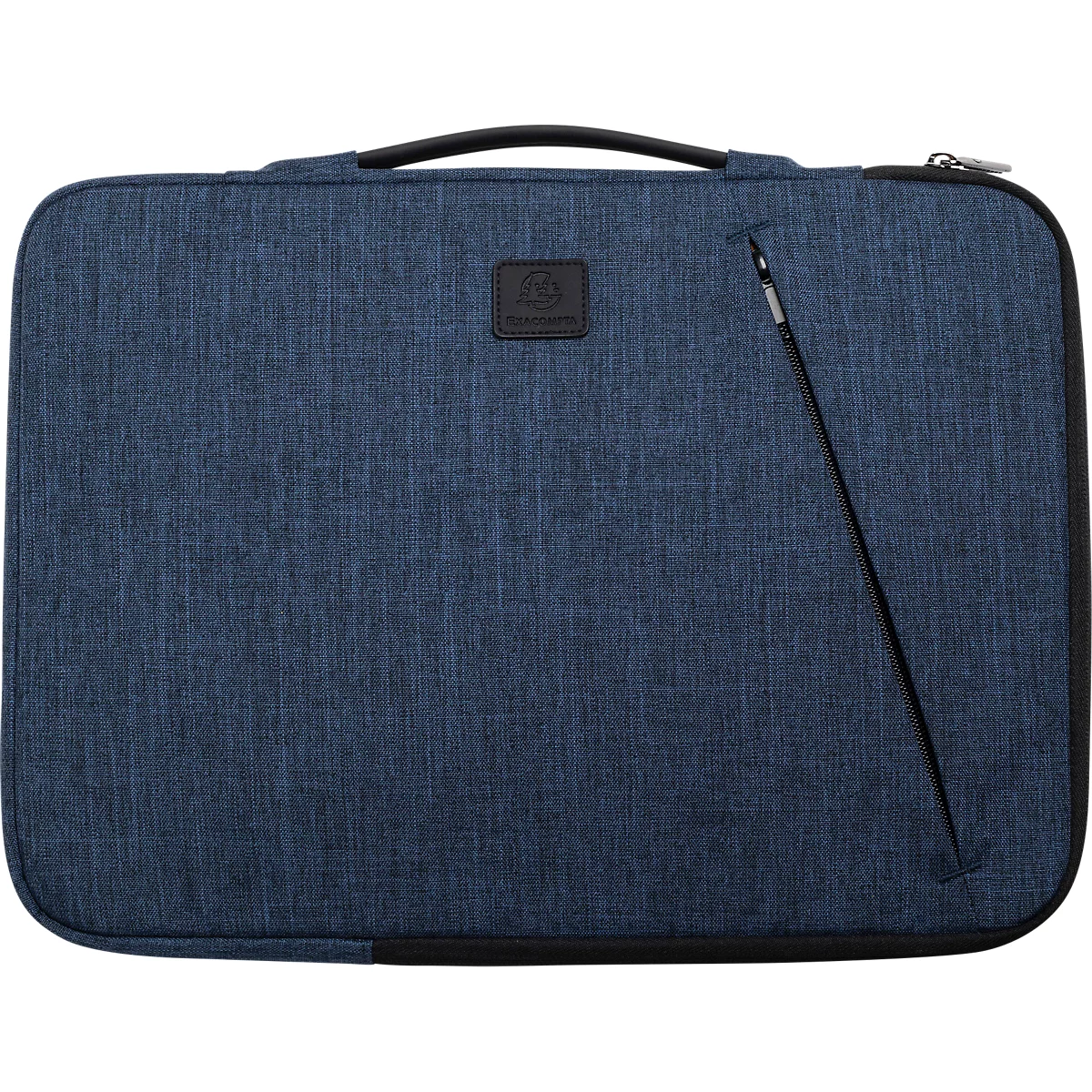 Laptophoes Exacompta Business, voor laptops 15-16'', gewatteerd, handvat &amp; ritsvak, B 410 x D 25 x H 310 mm, post-consumer polyester, blauw