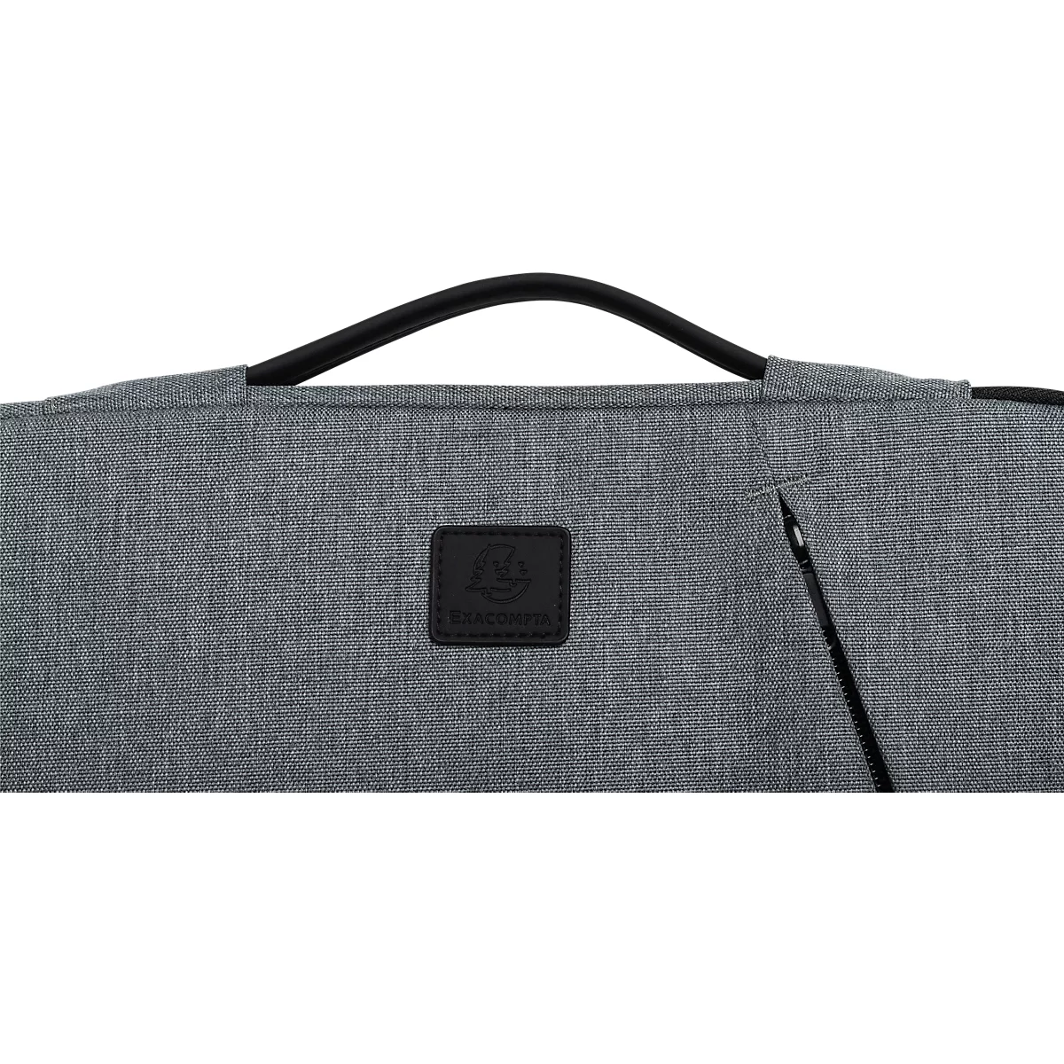 Laptophülle Exacompta Business, für Laptops 13-14'', gepolstert, Griff & Reißverschlussfach, B 370 x T 25 x H 280 mm, Post-Consumer-Polyester, grau