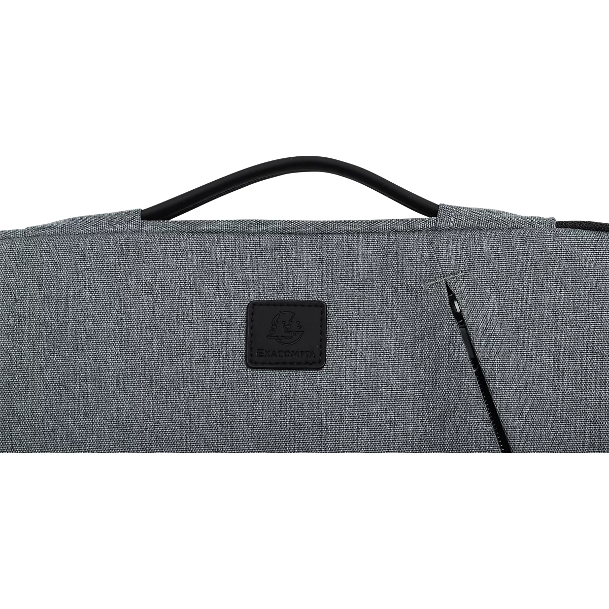 Laptophülle Exacompta Business, für Laptops 15-16'', gepolstert, Griff & Reißverschlussfach, B 410 x T 25 x H 310 mm, Post-Consumer-Polyester, grau