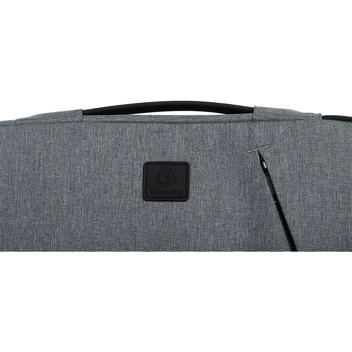 Laptophülle Exacompta Business, für Laptops 15-16'', gepolstert, Griff & Reißverschlussfach, B 410 x T 25 x H 310 mm, Post-Consumer-Polyester, grau