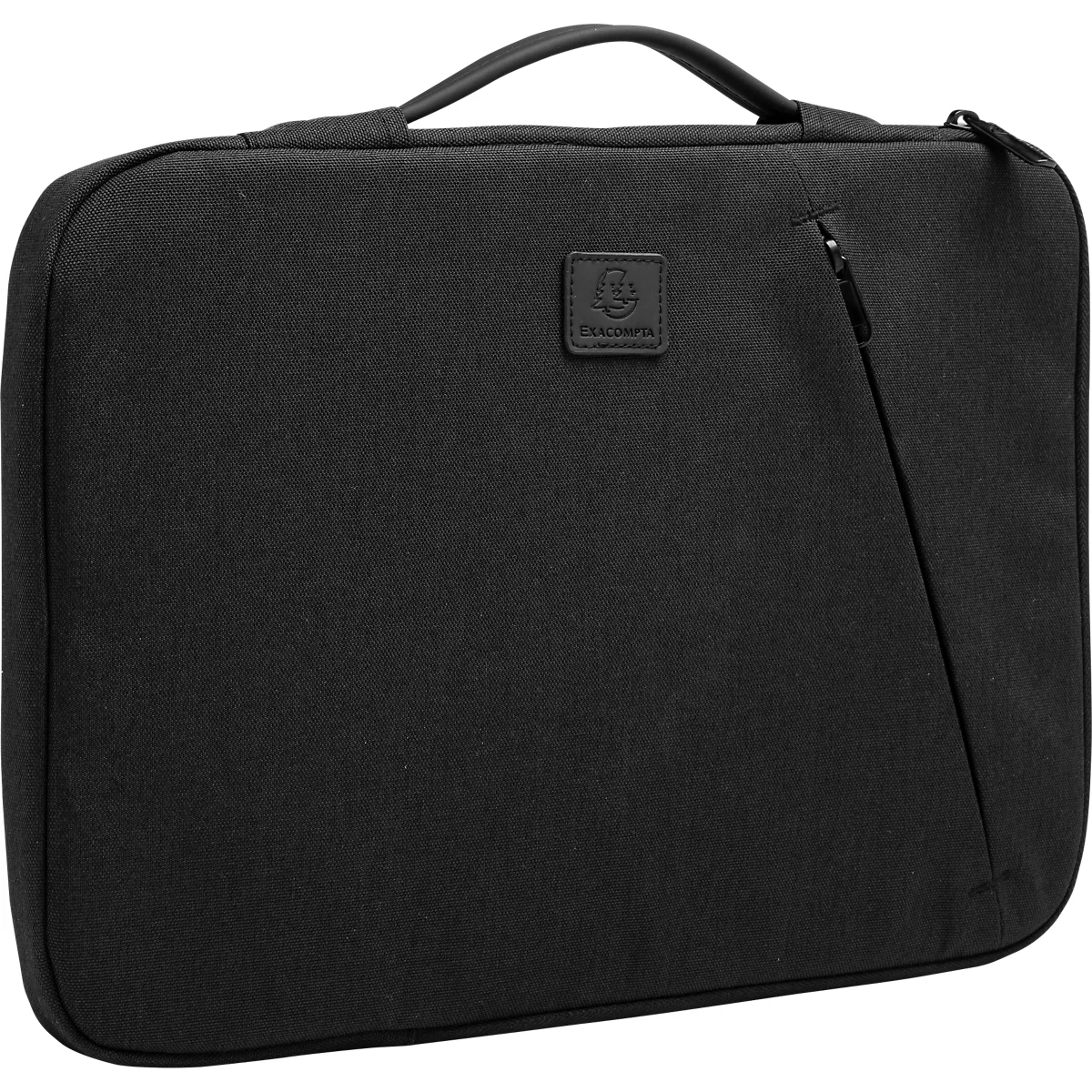 Laptophülle Exacompta Business, für Laptops 15-16'', gepolstert, Griff & Reißverschlussfach, B 410 x T 25 x H 310 mm, Post-Consumer-Polyester, schwarz