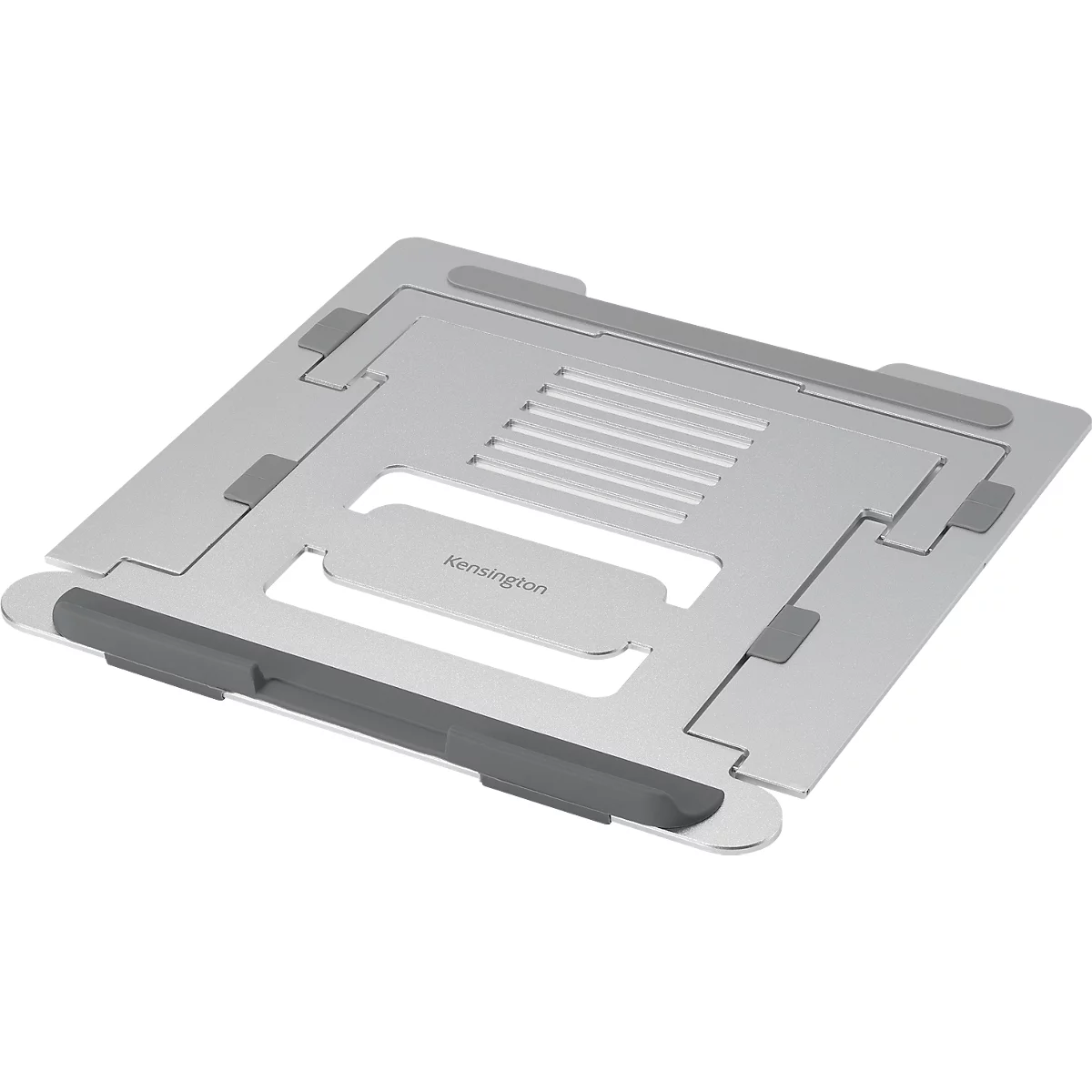 Laptopständer Kensington Easy Riser™ K50417WW, bis 16”, 6-stufig höhenverstell- und neigbar, faltbar, B 239 x T 14 x H 239 mm, Aluminium, silber
