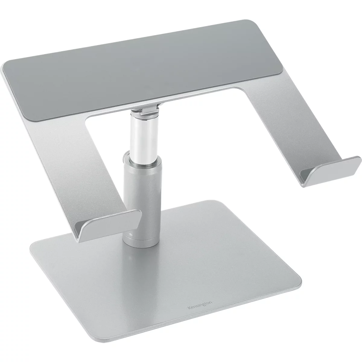 Laptopständer Kensington K50424WW, bis 16”, höhenverstell- und neigbar, mit Stauraum, B 280 x T 229 x H 210 mm, Aluminium und Stahl, silber