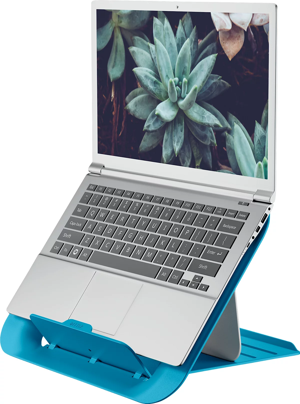 Laptopständer Leitz Ergo Cosy, für Laptops von 13' bis 17', höhenverstellbar, faltbar, B 312 x T 247 x H 50 mm, blau