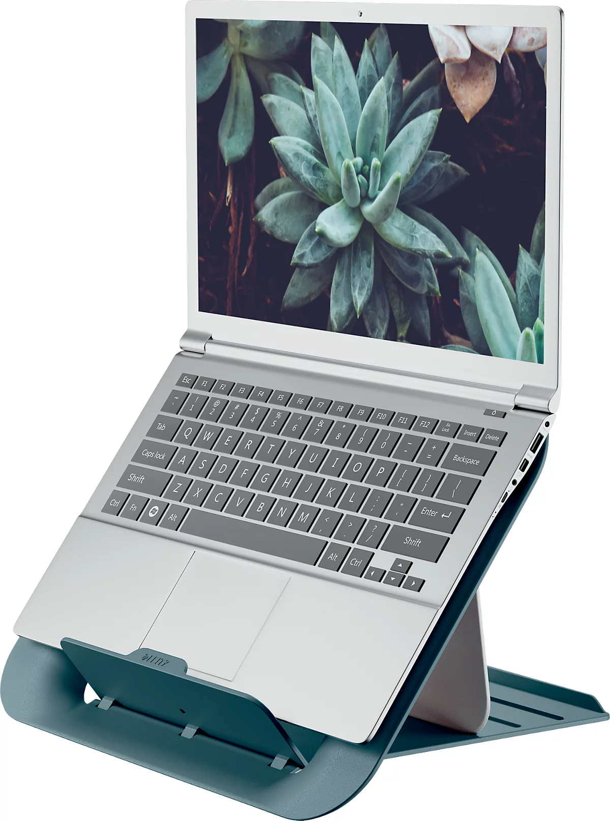 Laptopständer Leitz Ergo Cosy, für Laptops von 13" bis 17", höhenverstellbar, faltbar, B 312 x T 247 x H 50 mm, grau