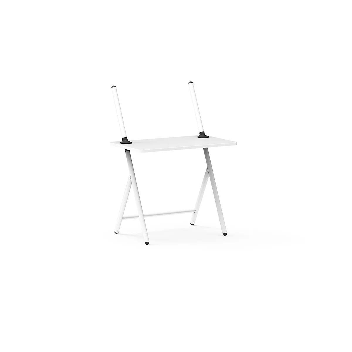 Laptoptafel scala, ideaal voor thuiskantoor, in hoogte verstelbaar, inklapbaar, 4-poots frame, L 1000 x B 800 x H 1400 mm, verkeerswit RAL 9016/wit