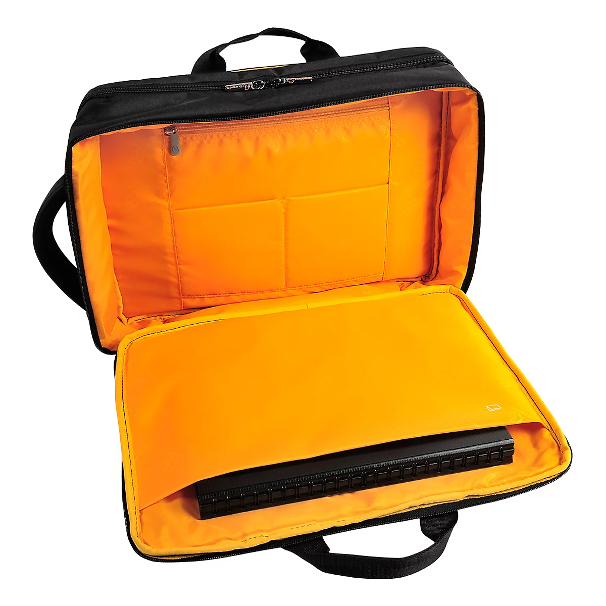 Laptoptas Exacompta Dual Exacitve, voor laptops tot 15,6', documenten tot DIN A4, B 320 x D 110 x H 490 mm, polyester, zwart