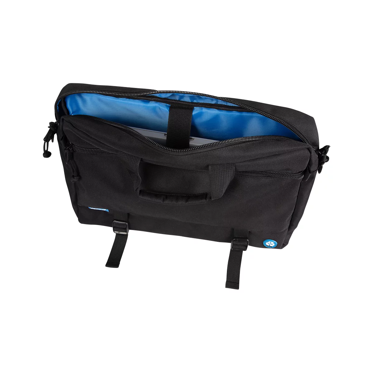 Laptoptas LIGHTPAK®, 3-in-1, voor 1 notebook tot 15,6'', hoofdvak &amp; vak met rits, afneembare schouderriem, gerecycled PET, zwart