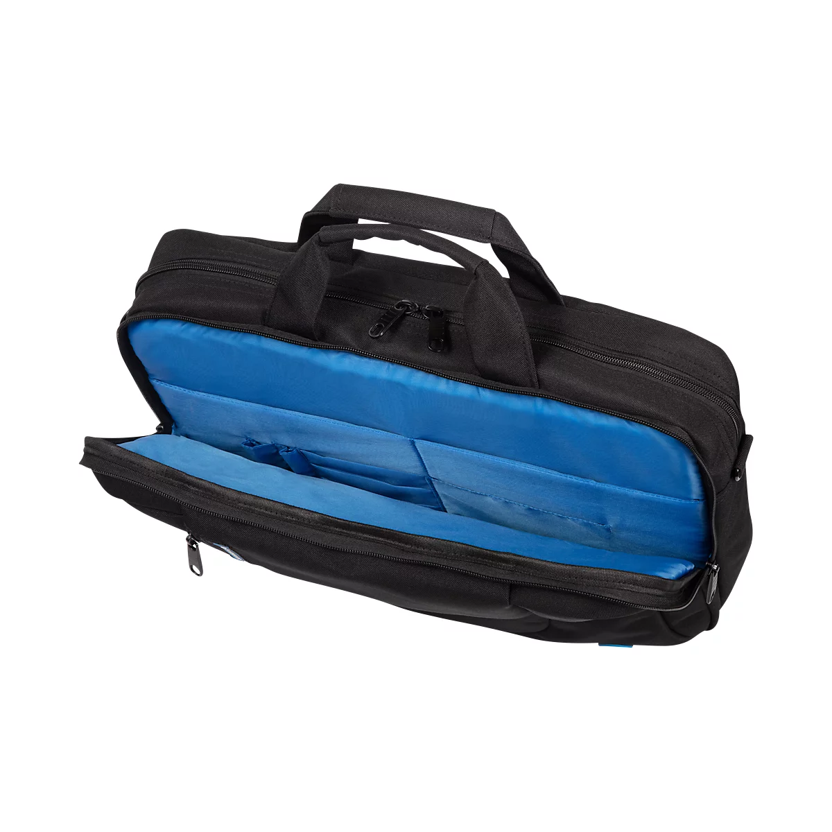 Laptoptas LIGHTPAK®, voor 1 notebook tot 17' &amp; 1 tablet, voorvak &amp; hoofdvak, afneembare schouderriem &amp; trolleyband, gerecycled PET, zwart