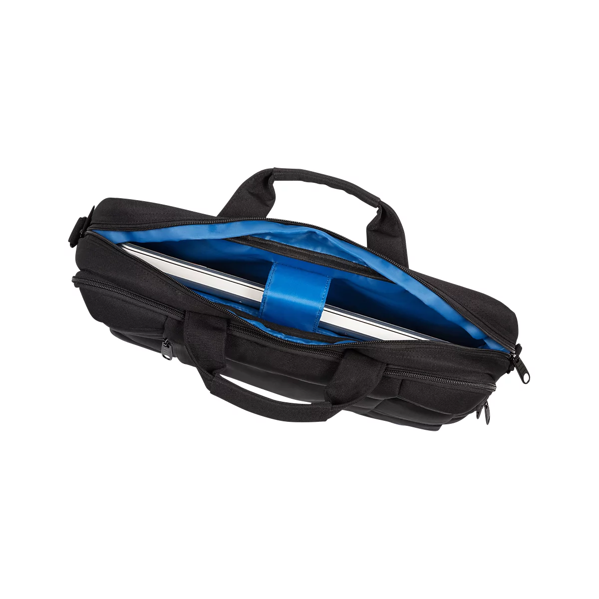 Laptoptas LIGHTPAK®, voor 1 notebook tot 17' &amp; 1 tablet, voorvak &amp; hoofdvak, afneembare schouderriem &amp; trolleyband, gerecycled PET, zwart