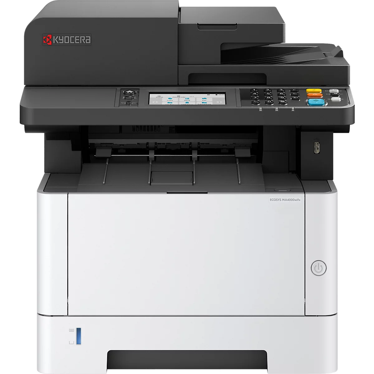 Laser-Multifunktionsdrucker Kyocera ECOSYS MA4000wifx, Schwarzweiß, 4-in-1, USB/LAN/WLAN/SD-Karte, Auto-Duplex/Mobildruck, bis A4, inkl. Toner