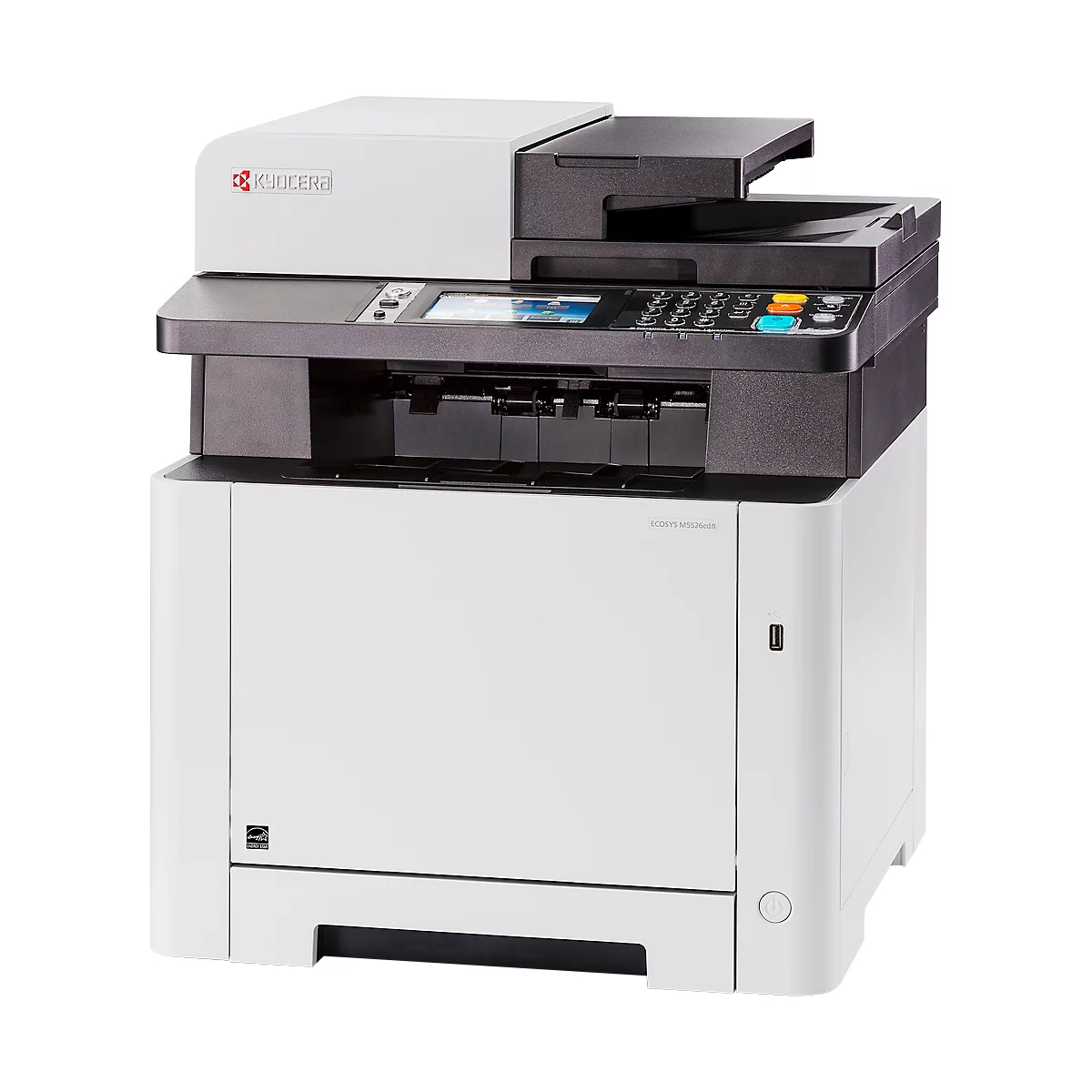 Laser-Multifunktionsgerät Kyocera ECOSYS M5526cdn/A, Farbe & S/W, Drucken/Kopieren/Scannen, USB/LAN/SD, Duplex, bis A4, B 417 x T 429 x H 495 mm