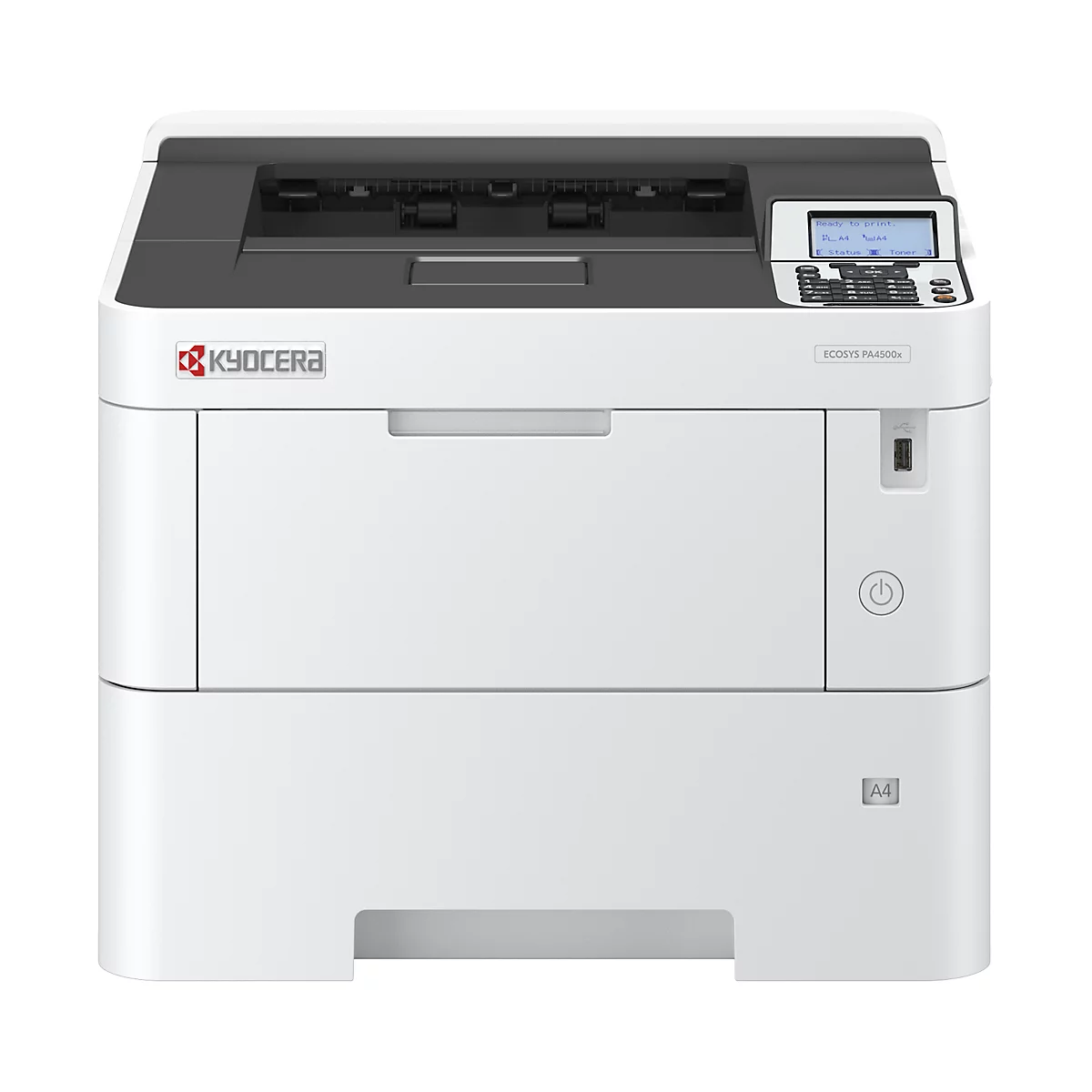 Laserdrucker Kyocera ECOSYS PA4500x, Schwarzweiß, USB,LAN,SD-/SDHC, Duplex/Mobildruck, bis A4, inkl. Toner, weiß