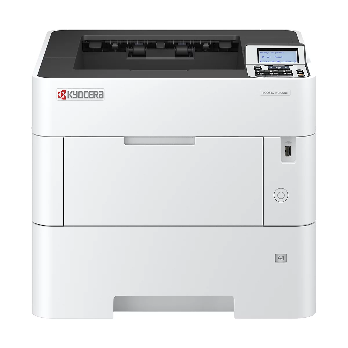 Laserdrucker Kyocera ECOSYS PA5000x, Schwarzweiß, USB,LAN,SD-/SDHC, Duplex/Mobildruck, bis A4, inkl. Toner, weiß