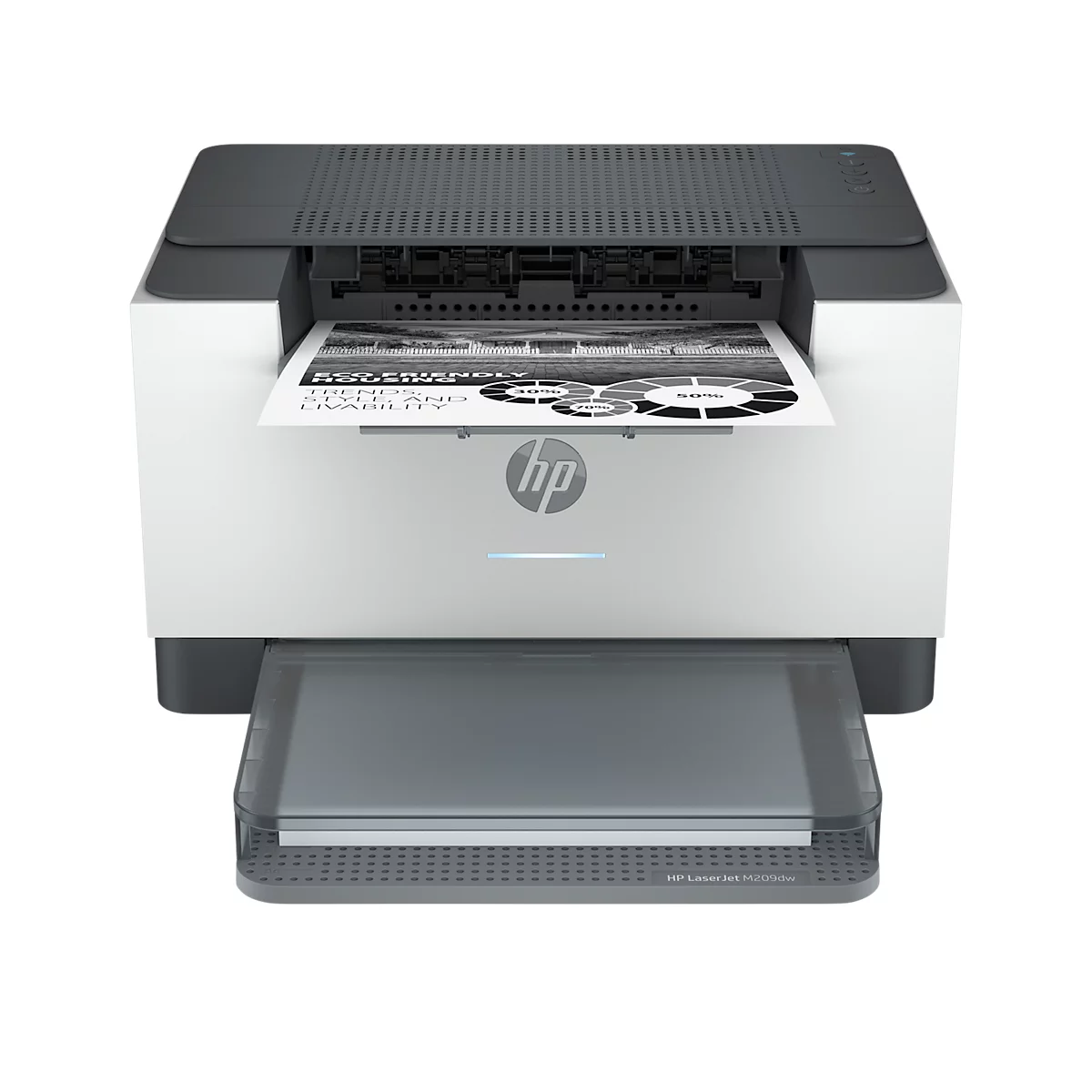 Laserprinter HP LaserJet M209dw, zwart-wit, USB/LAN/WLAN, automatisch duplex/mobiel printen, tot A4, incl. tonercartridge zwart