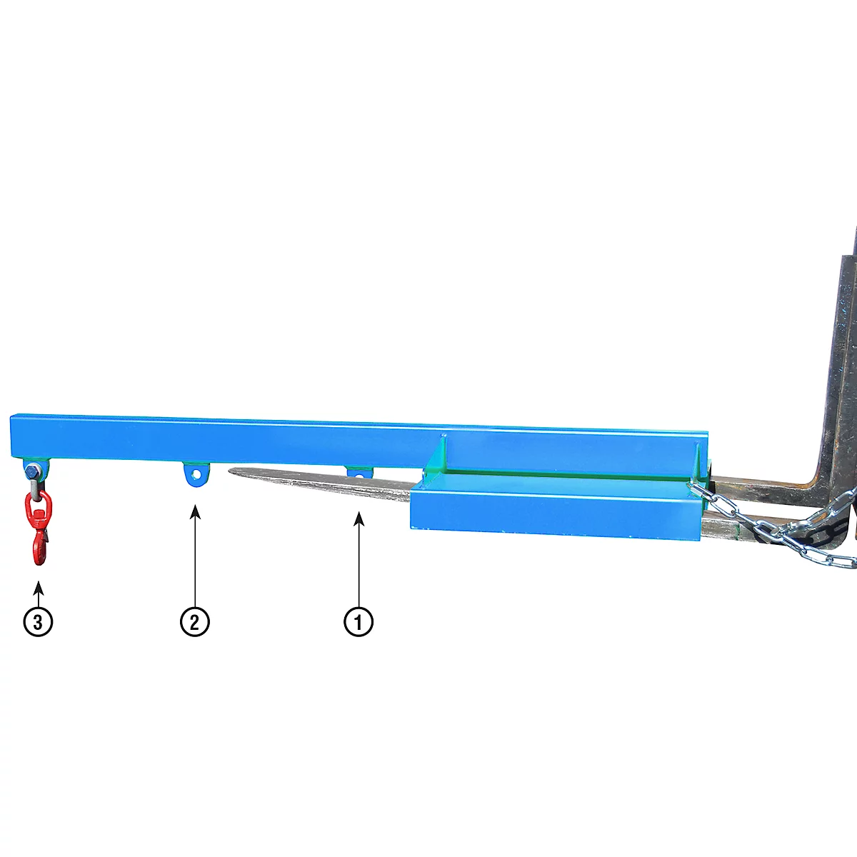 Lastarm für Gabelstapler, 1600-5,0, blau RAL 5012