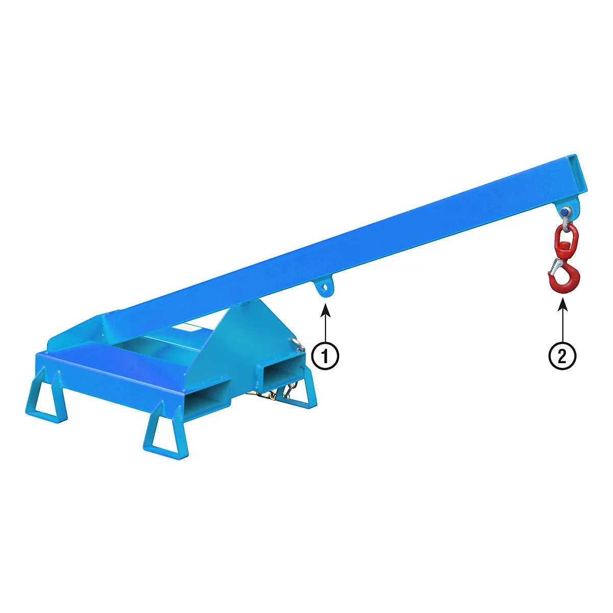 Lastarm voor heftruck, LA 25-1,0, blauw RAL 5012